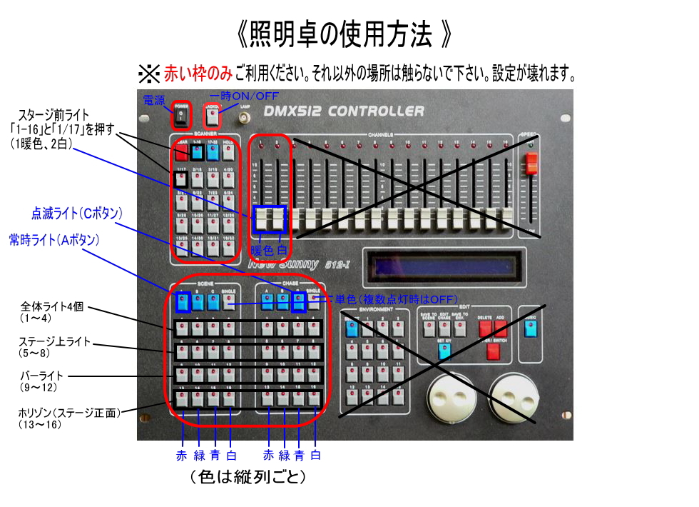 照明機材 照明卓ミキサー